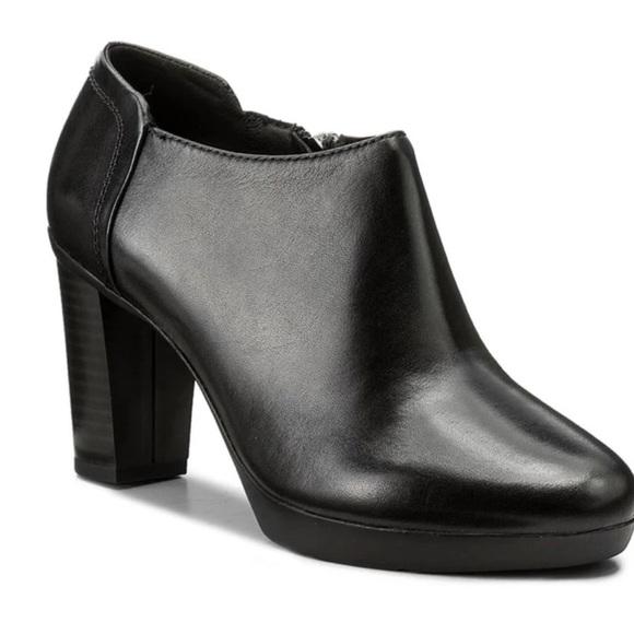Geox Shoes - GEOX WOMEN'S D INSPIRATION B HEELED ANKLE BOOTS, NAPPA BLACK